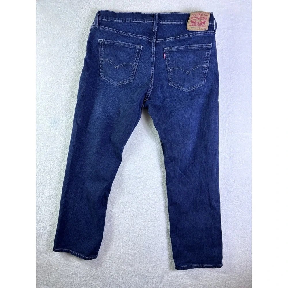 Levi's 559 Jeans Relaxed Straight Fit Blue Mens 36x30 Zip Fly Denim Dark Wash